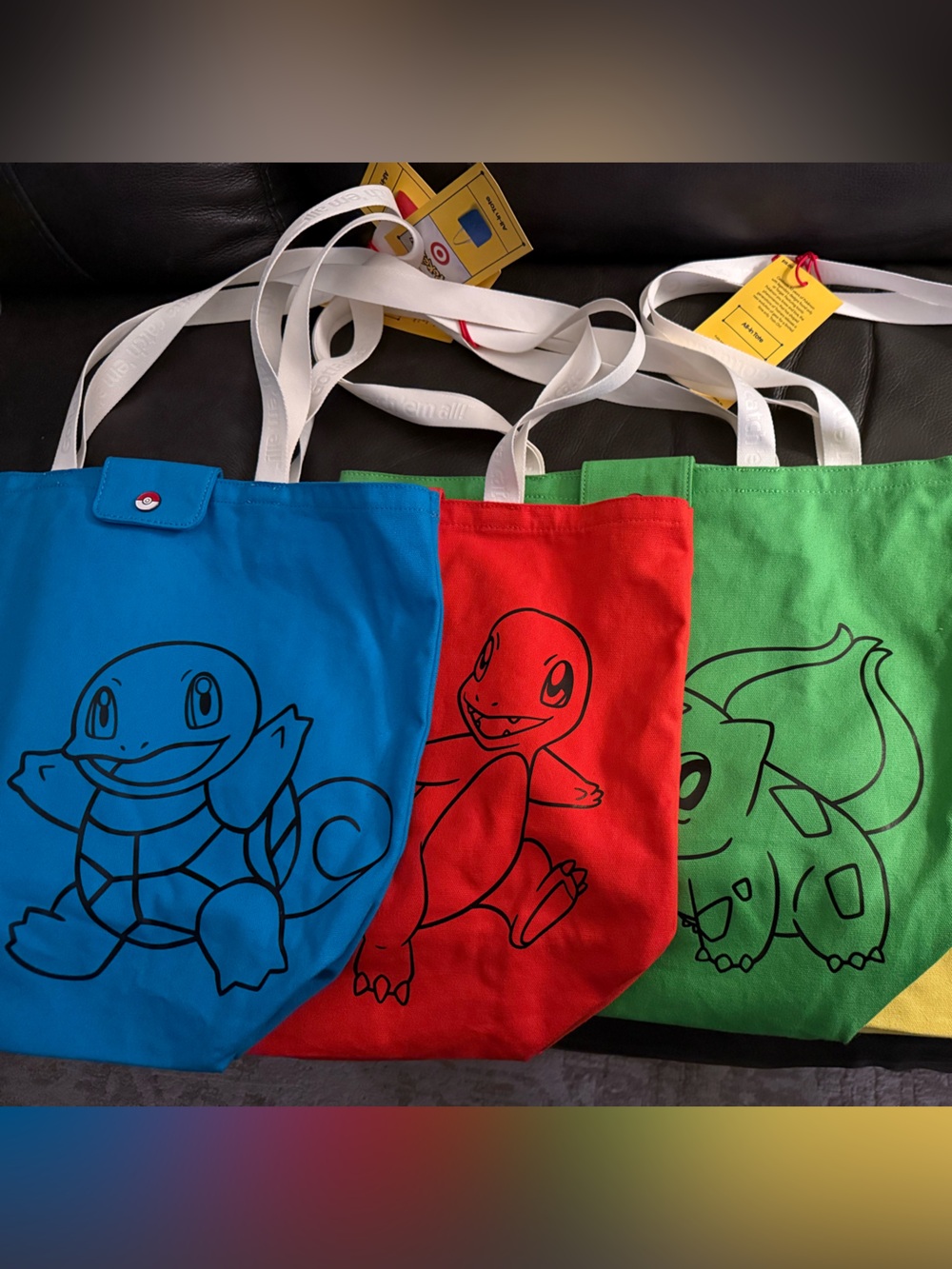 Pokémon x Target lot of 3 Pokemon canvas bag set